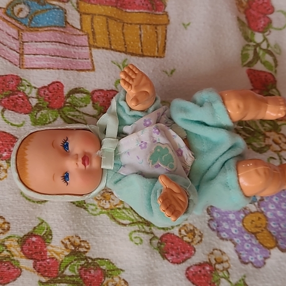 Vintage Galoob Bouncin Babies and Crib - Picture 2 of 6
